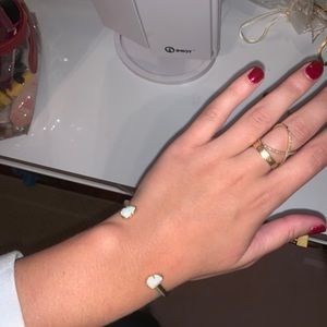 Kendra Scott Jackson Gold Cuff Bracelet In Opal